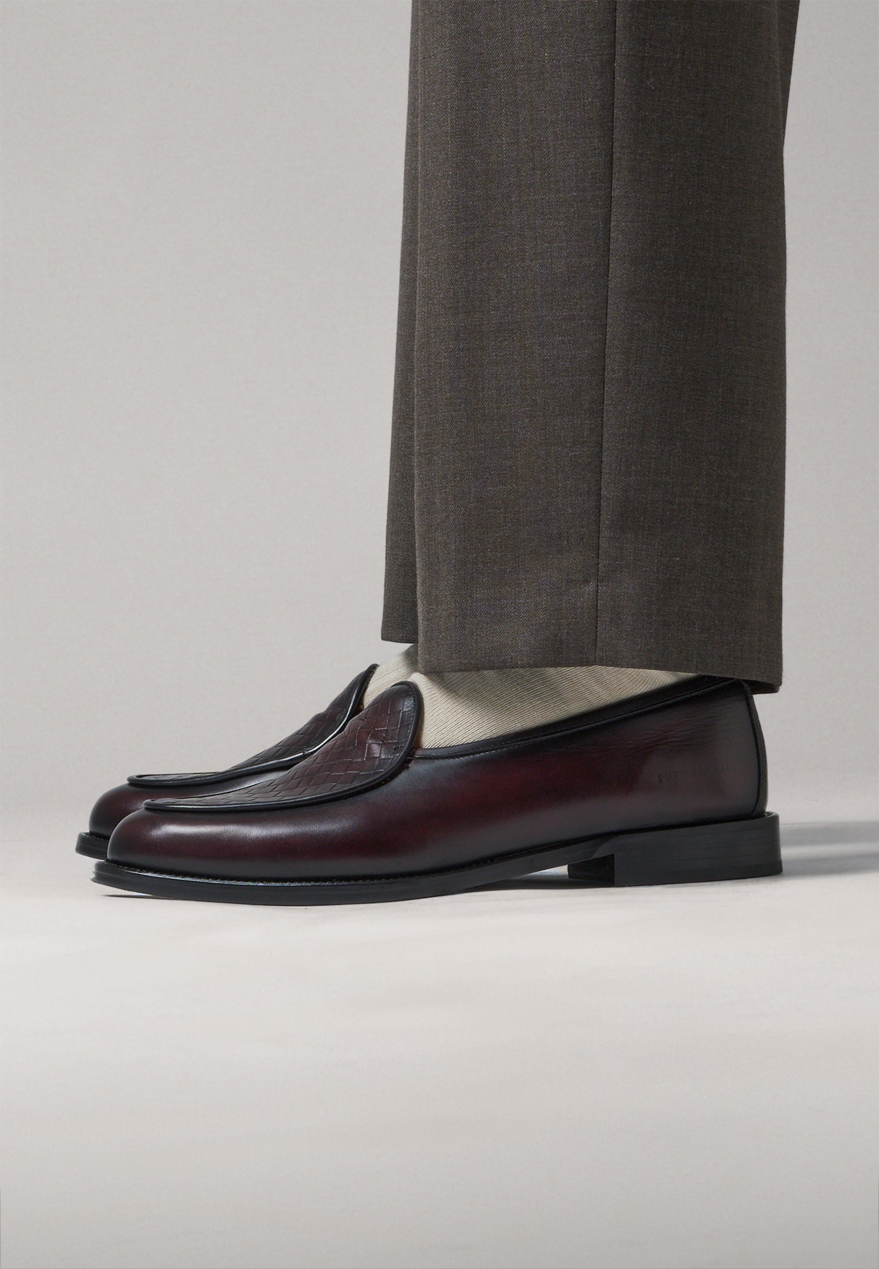 Belgian Woven - Bordeaux Leather