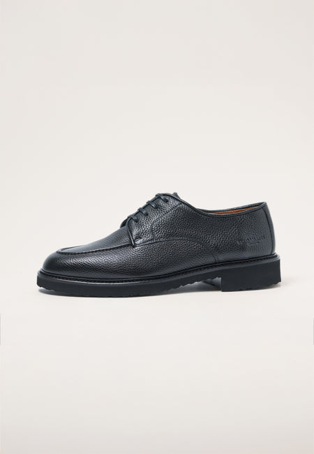 Derbies -  Full-Grain Black Leather