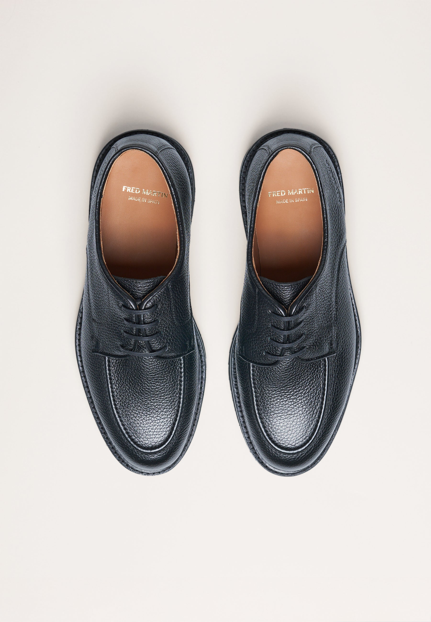 Derbies -  Full-Grain Black Leather