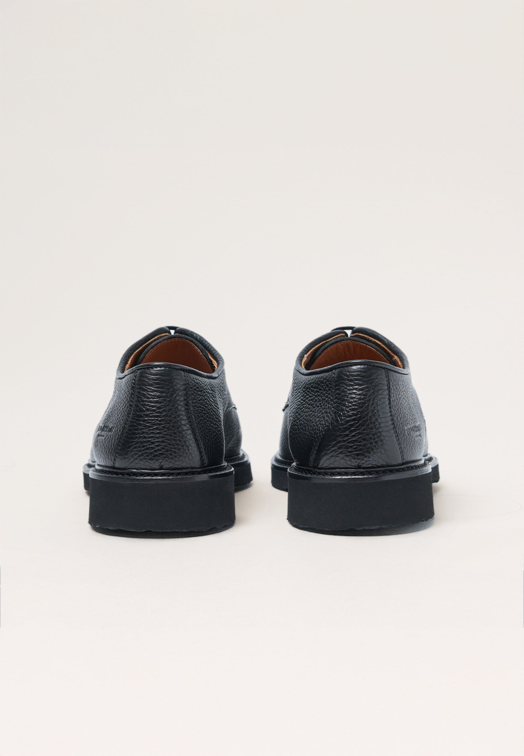 Derbies -  Full-Grain Black Leather