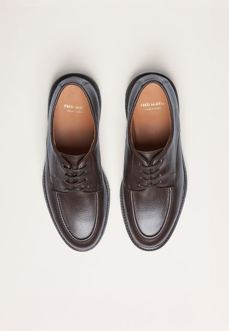 Derbies -  Full-Grain Brown Leather