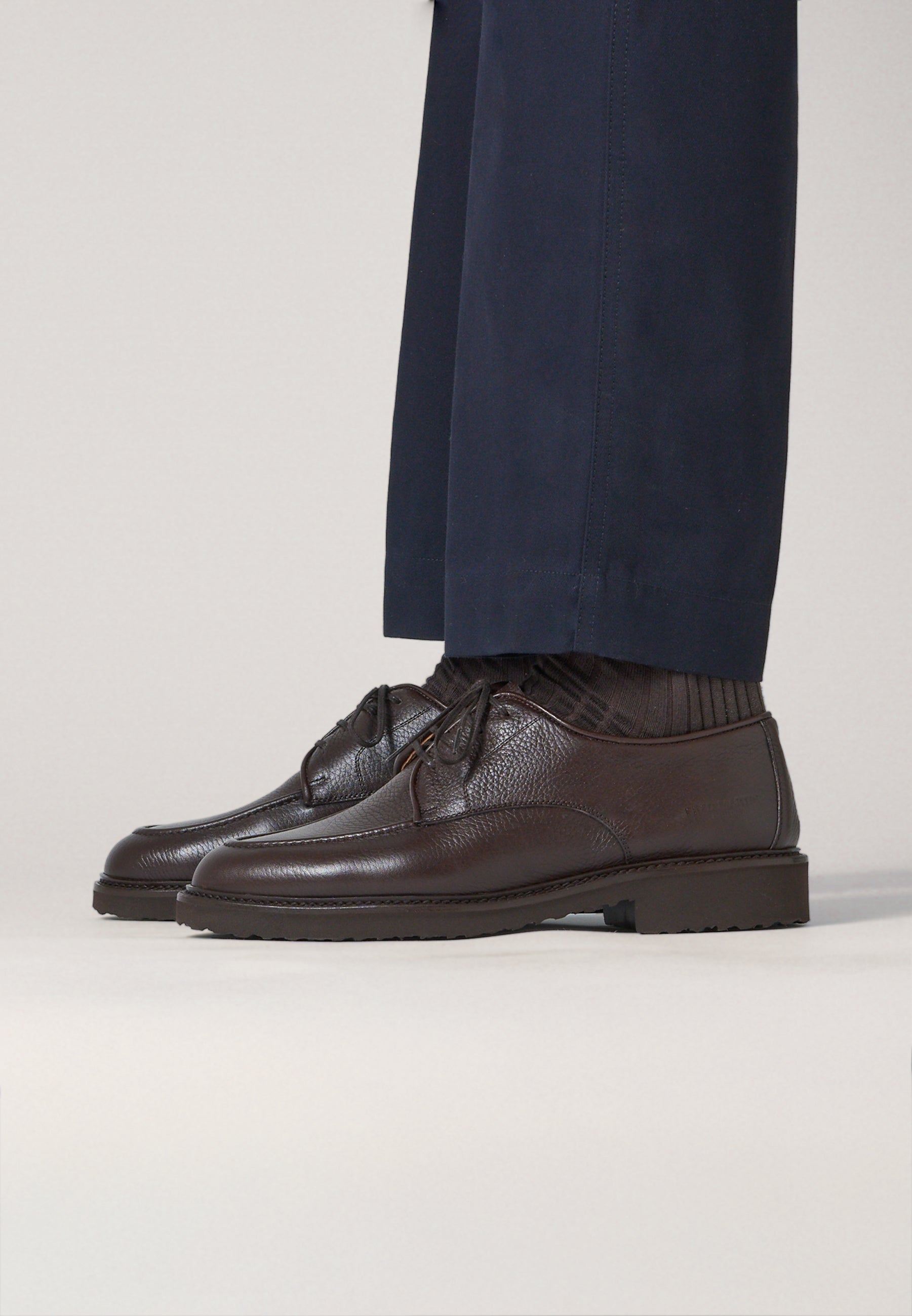 Derbies -  Full-Grain Brown Leather