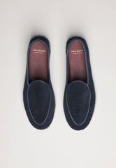 Belgian Loafer - Navy Suede