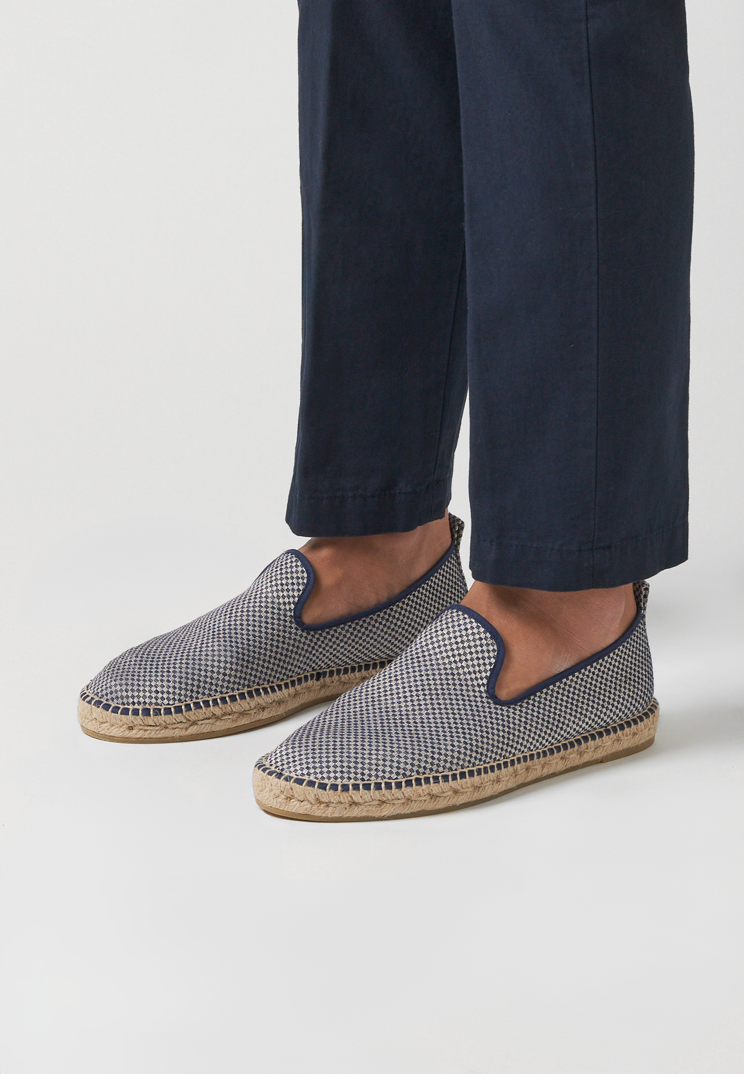 Slippers Eco - Blue Checker Eco Fabric