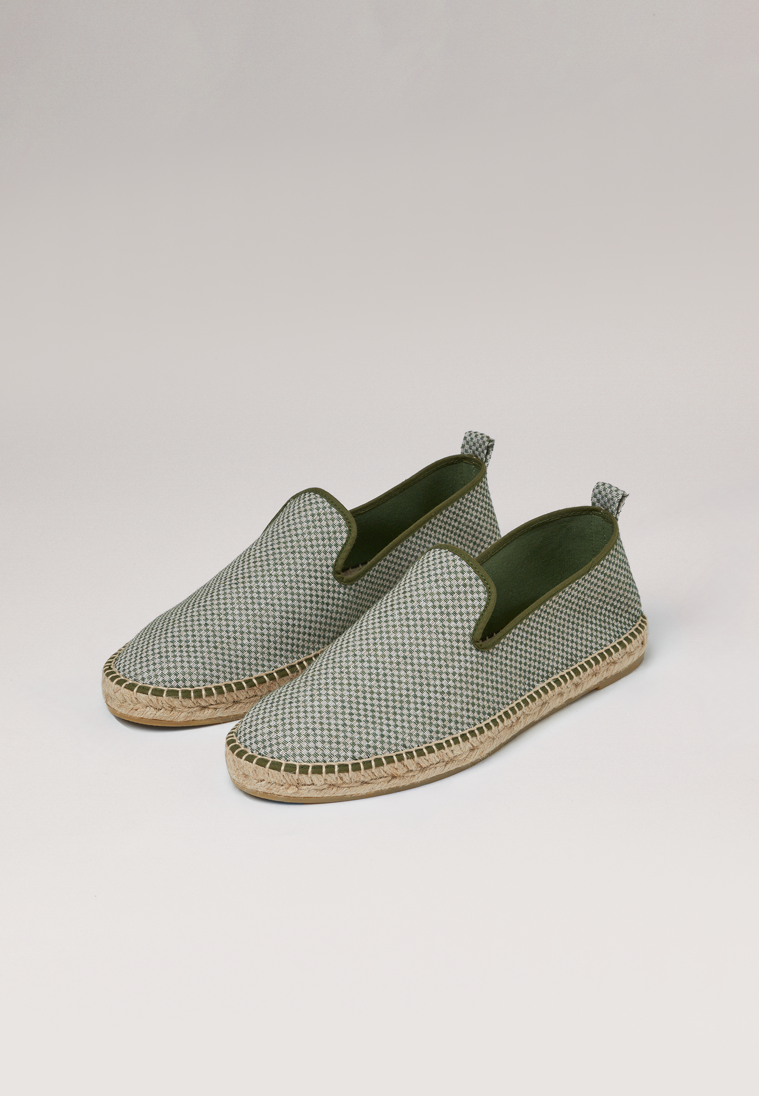 Slippers Eco - Green Checker Eco Fabric