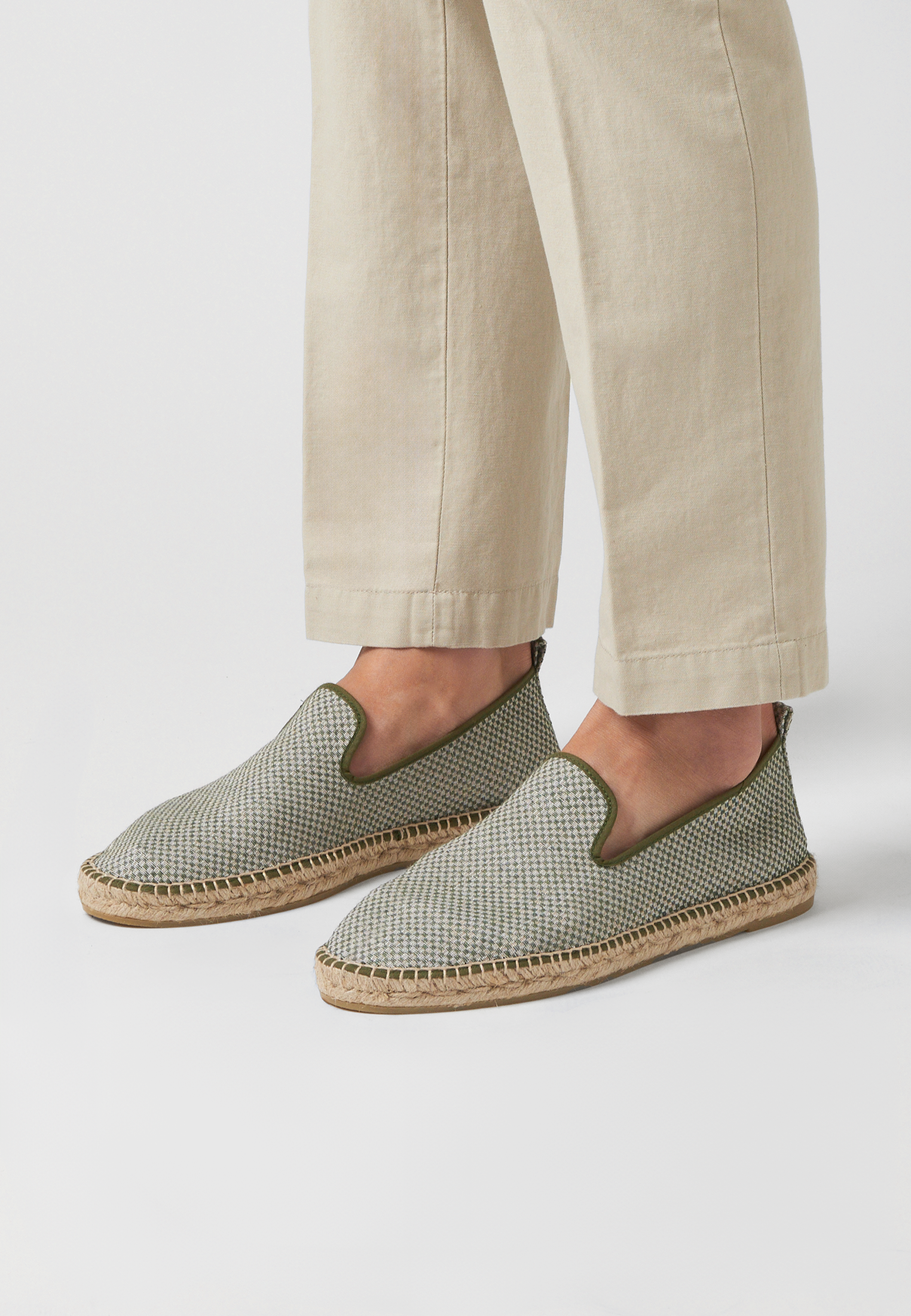 Slippers Eco - Green Checker Eco Fabric