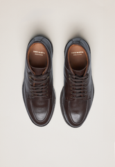 Laced Boots -  Full-Grain Brown Leather