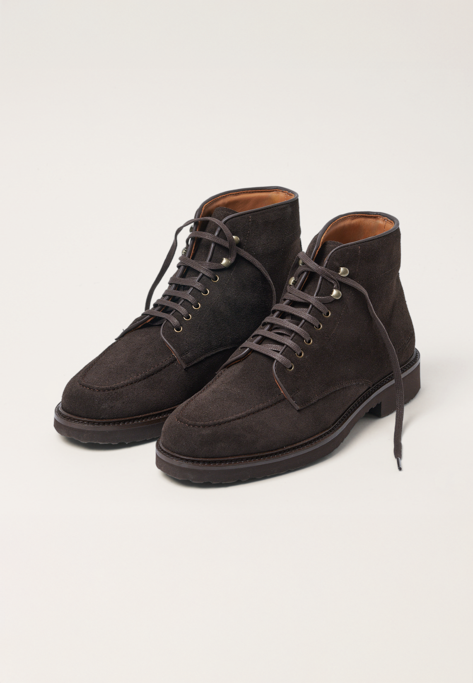 Laced Boots - Testa Brown Suede