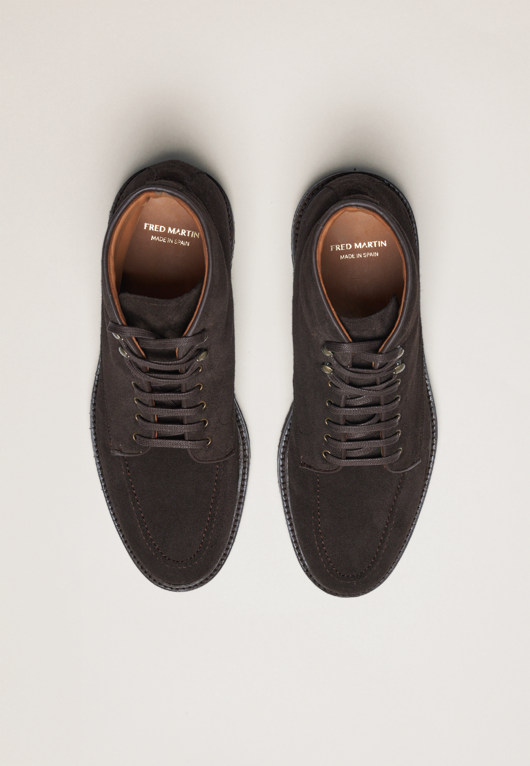 Laced Boots - Testa Brown Suede