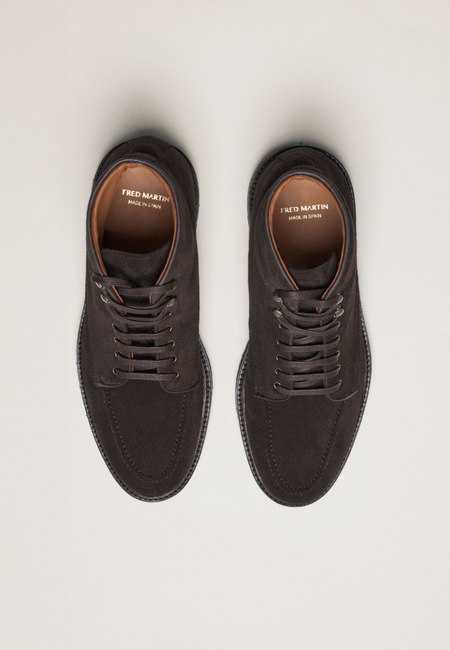 Laced Boots - Testa Brown Suede
