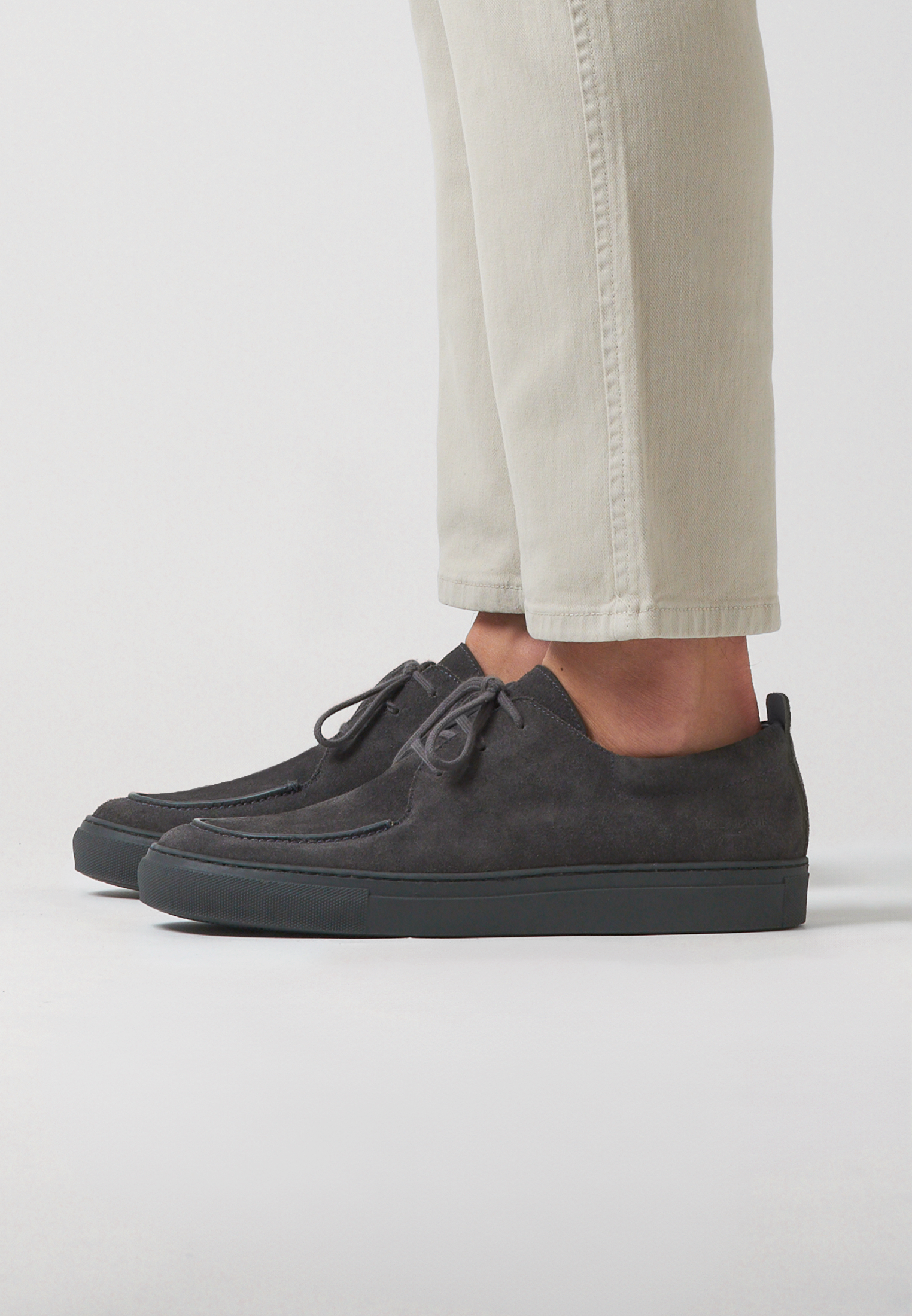 Mocassins à bouts ronds - Daim fossile