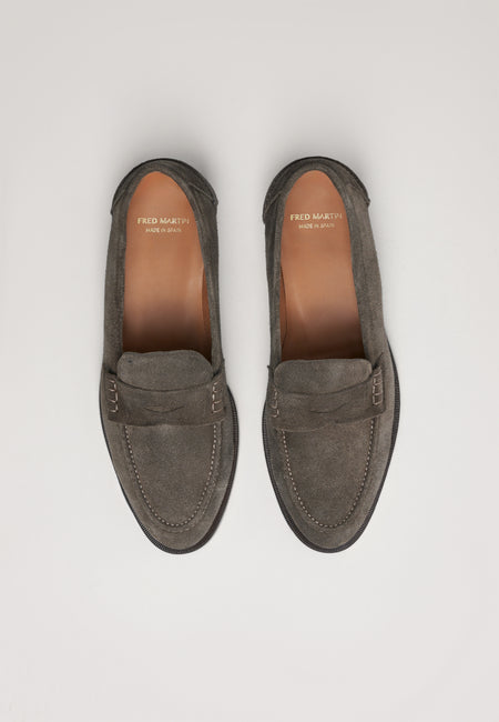 Penny Loafers - Loden Grey Suede