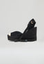 Wedges mit quadratischer Spitze - Schwarzes Wildleder