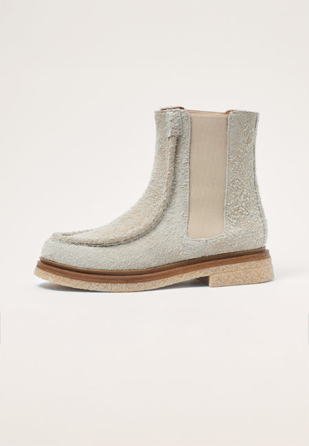 Chelsea Loafers - Bone Brushed Suede