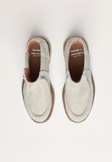 Chelsea Loafers - Bone Brushed Suede