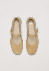 Ballerinas - Champagner Wildleder