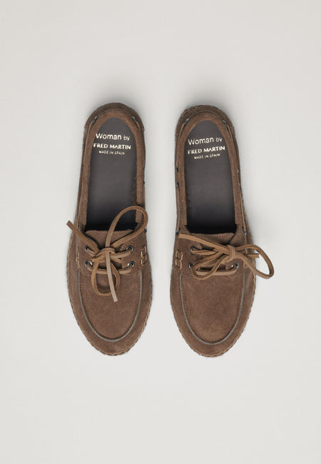 Boat Shoes Women - Taupe Suede