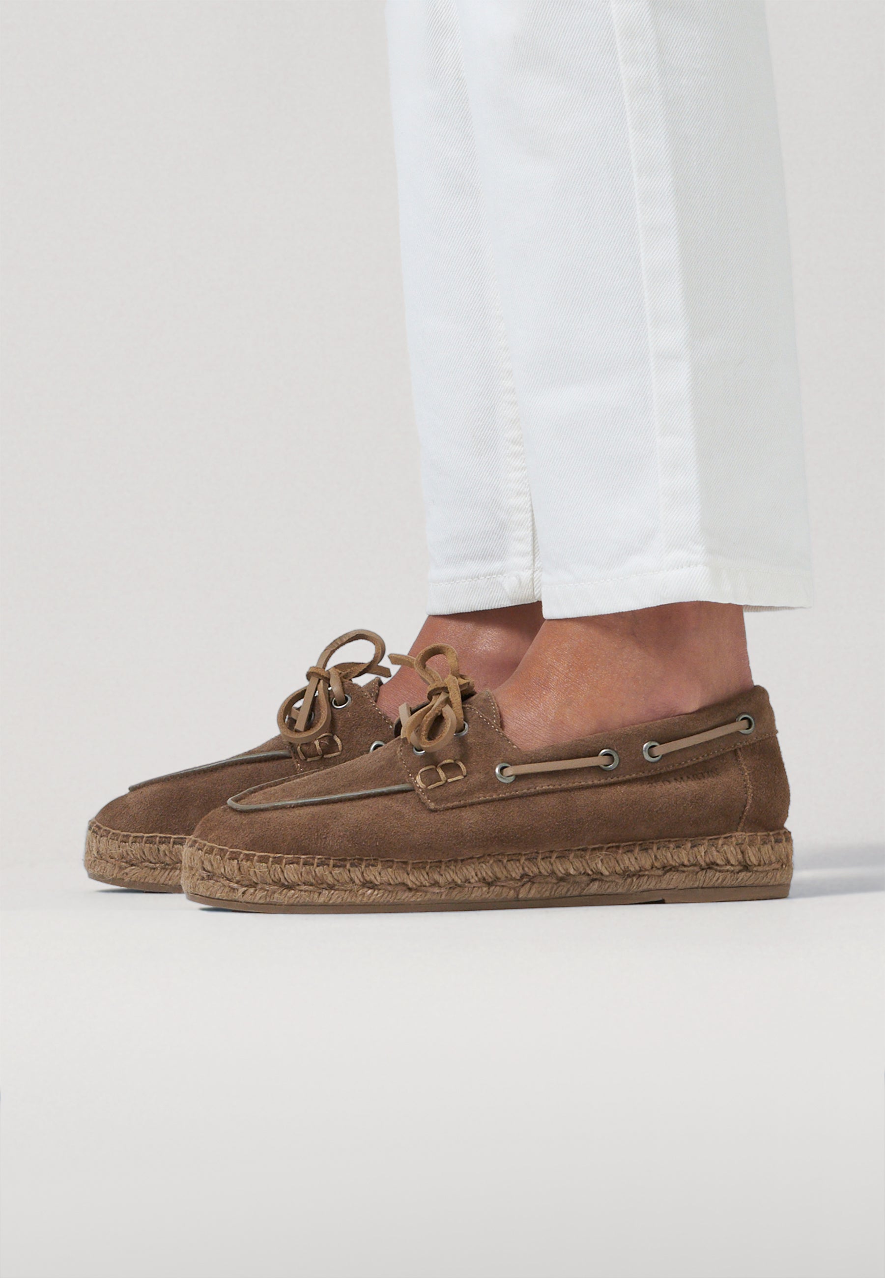 Boat Shoes Women - Taupe Suede