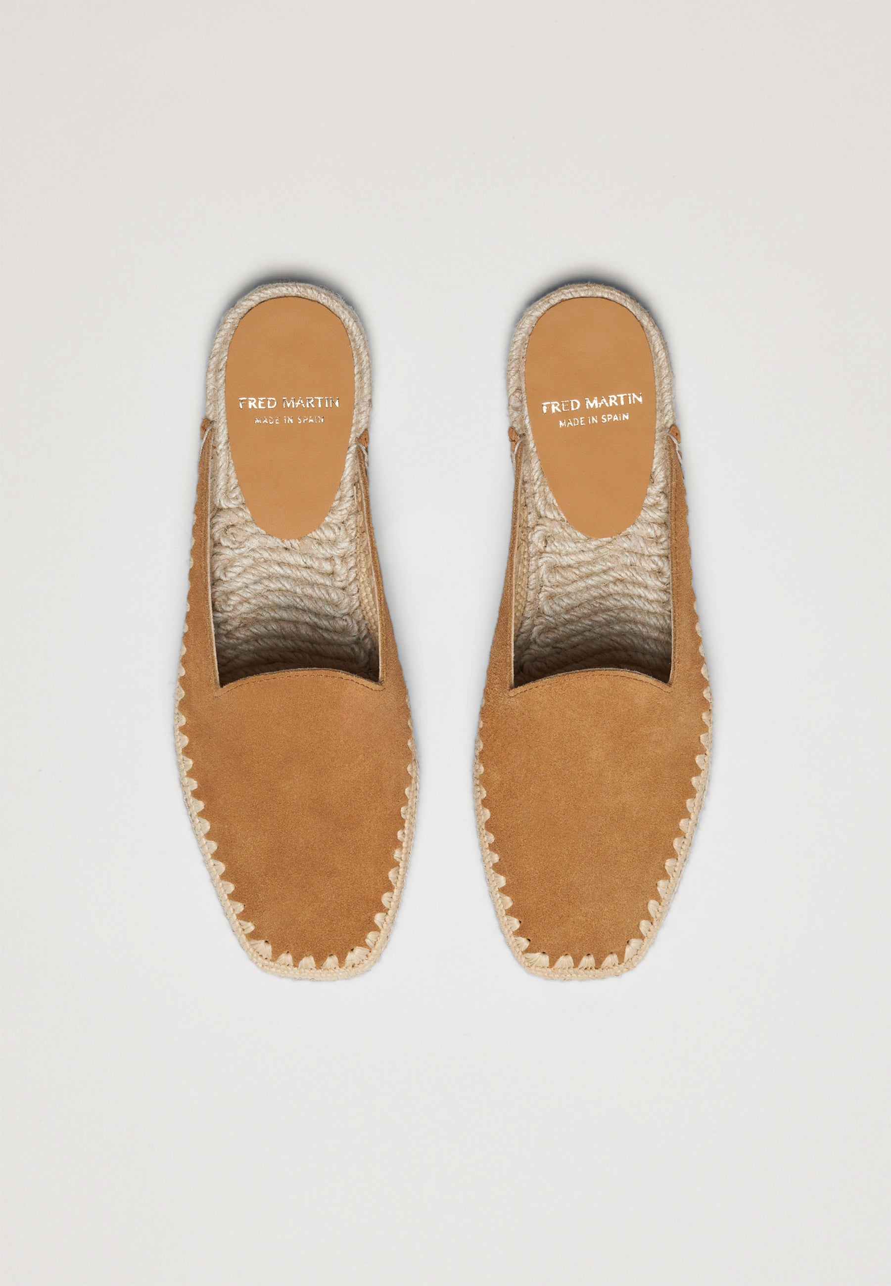 Raffia Mules - Camel Suede