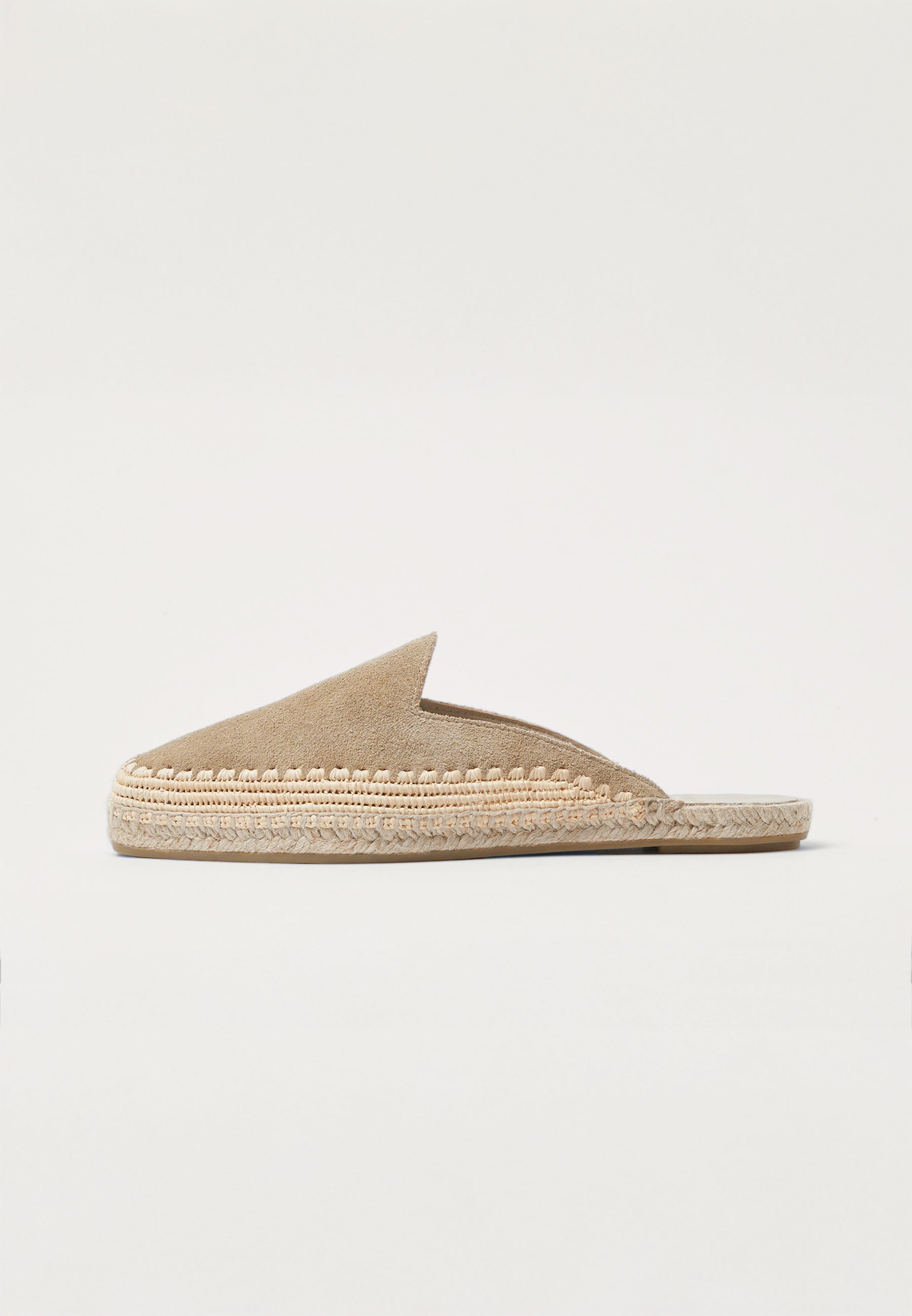 Raffia Mules - Sahara Suede
