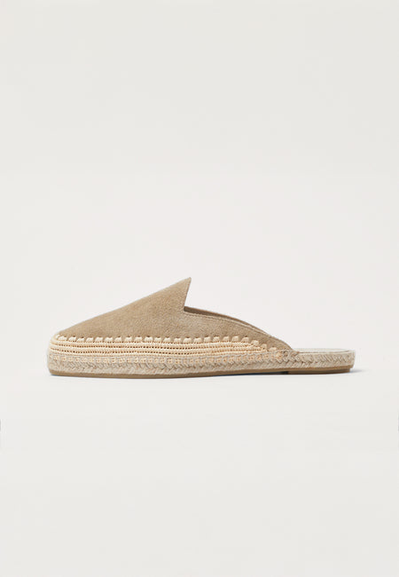 Raffia Mules - Sahara Suede