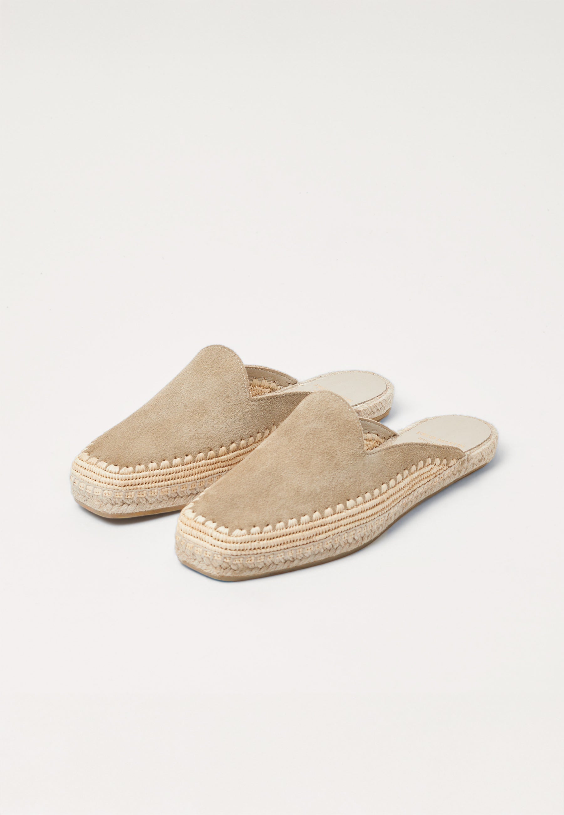 Raffia Mules - Sahara Suede
