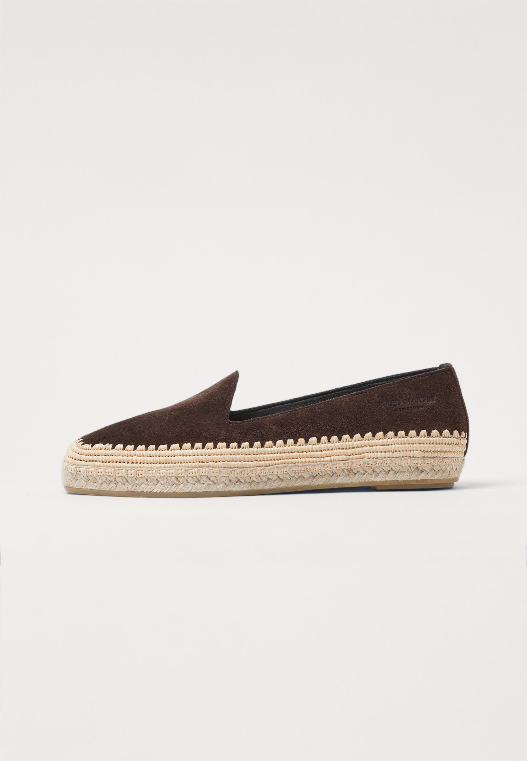 Raffia Slippers - Brun Suede