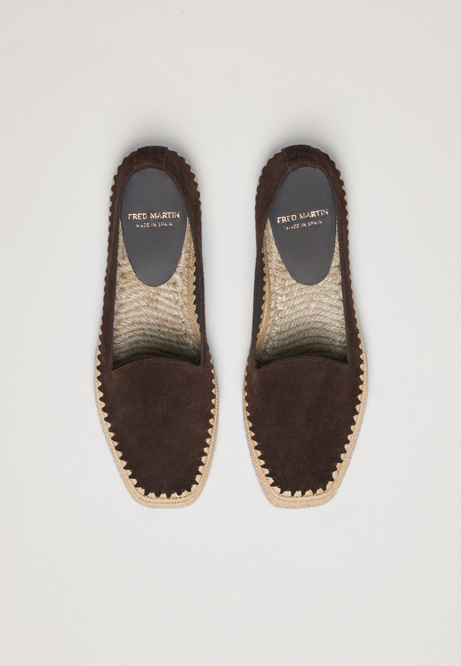 Raffia Slippers - Brun Suede