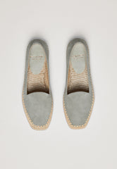 Raffia Slippers - Sage Suede