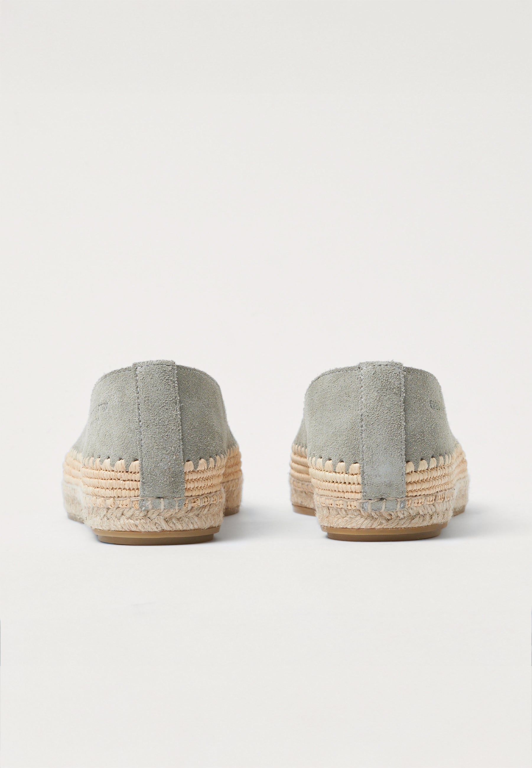 Raffia Slippers - Sage Suede