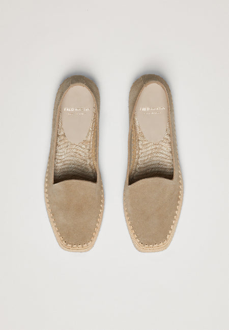 Raffia Slippers - Sahara Suede