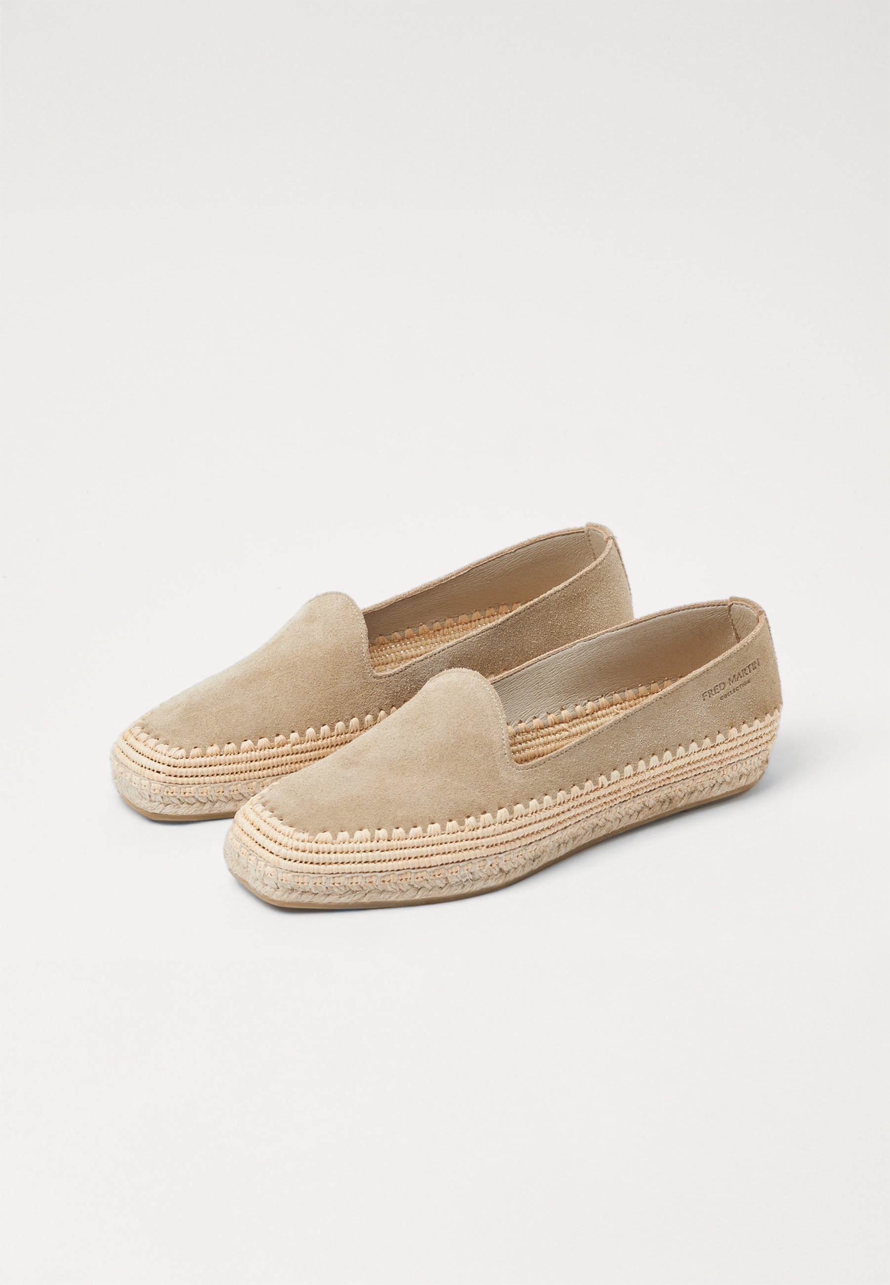 Raffia Slippers - Sahara Suede