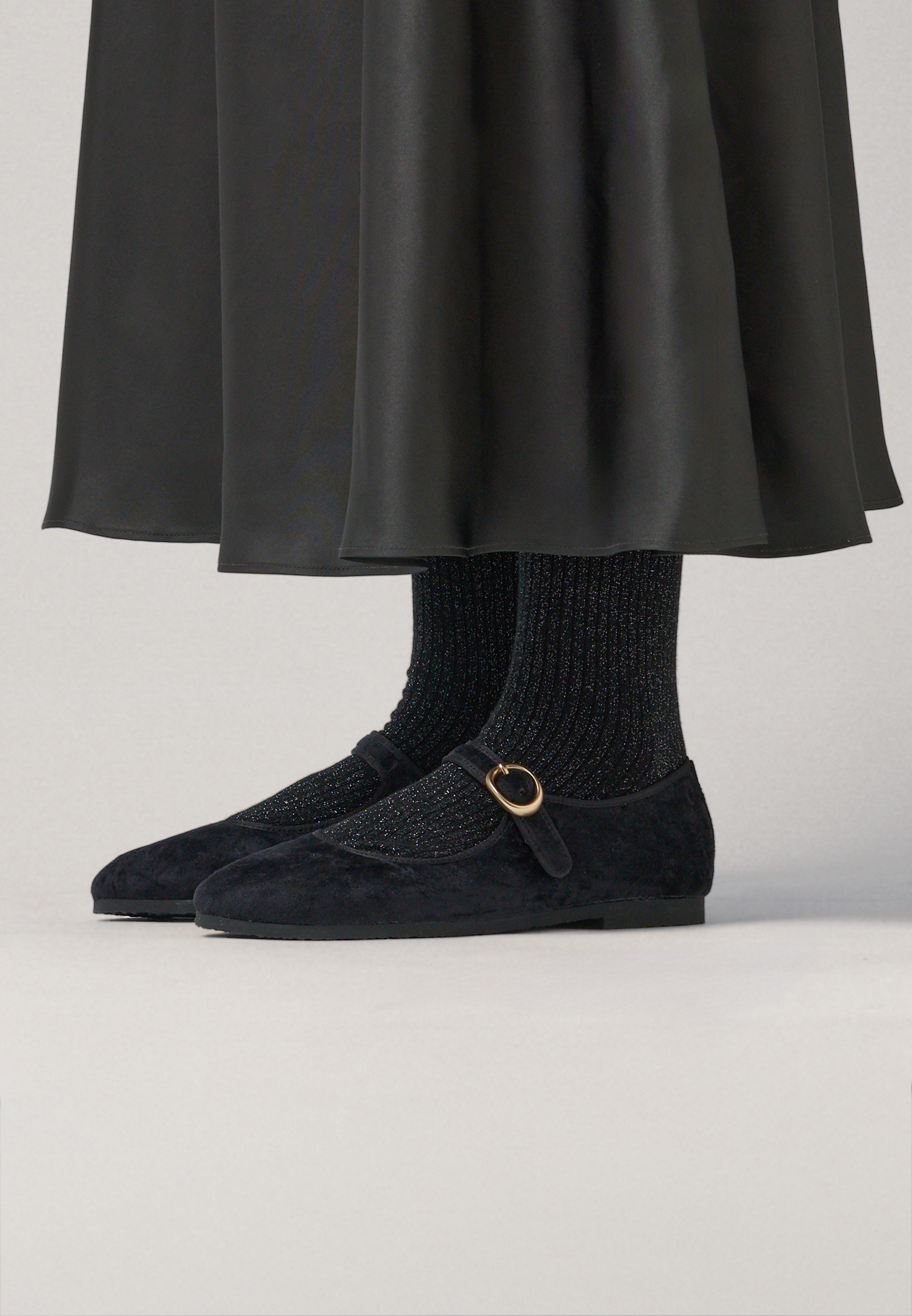 Ballerines - Daim vegan blanc