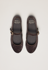 Ballerines - Daim vegan blanc