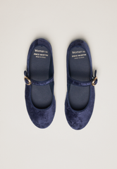 Ballerines - Daim vegan blanc