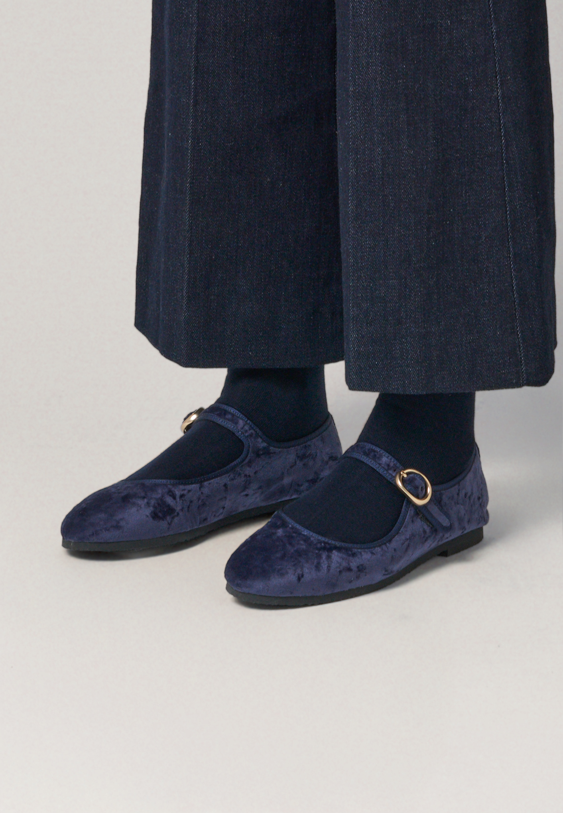 Ballerines - Daim vegan blanc