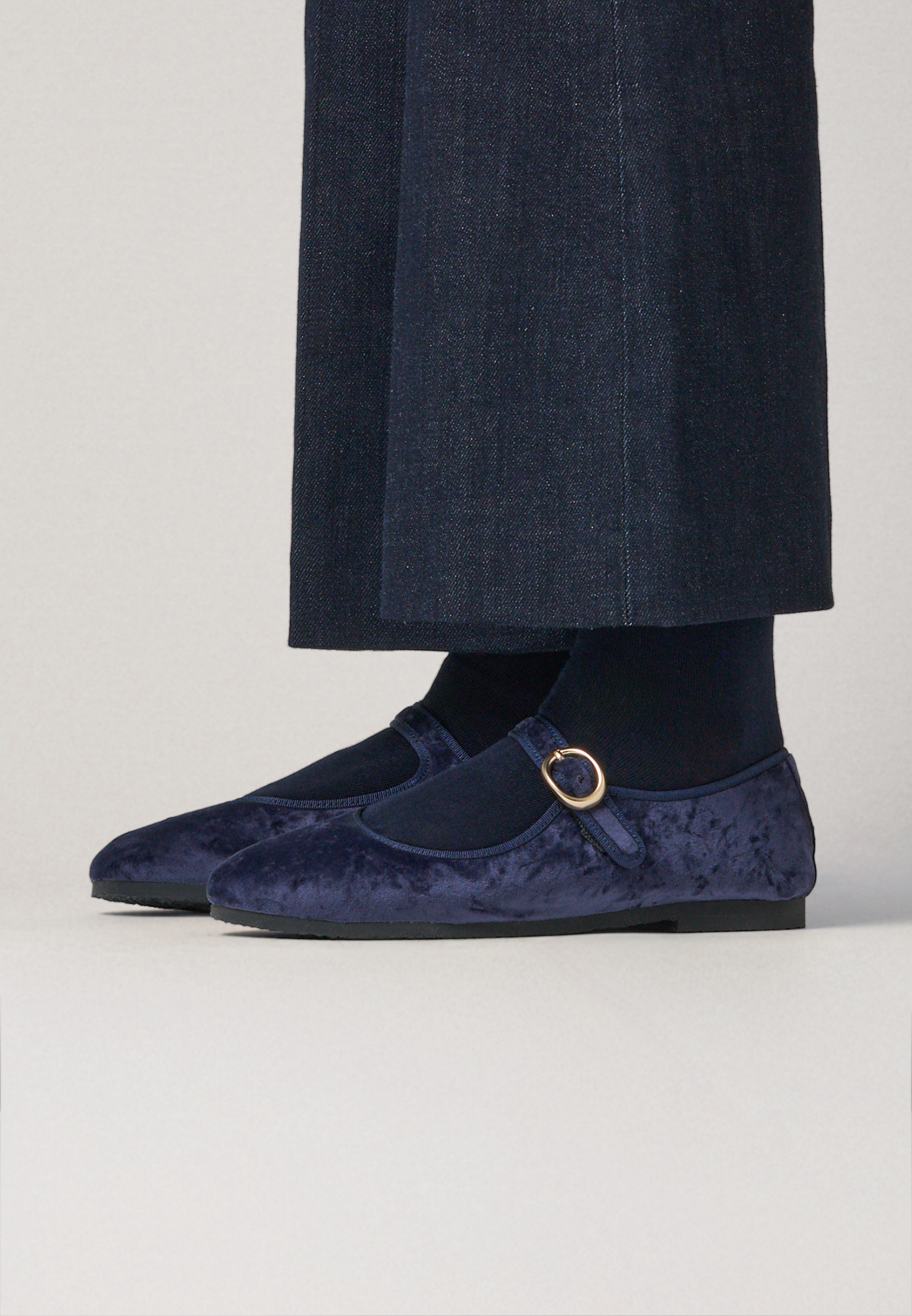 Ballerines - Daim vegan blanc