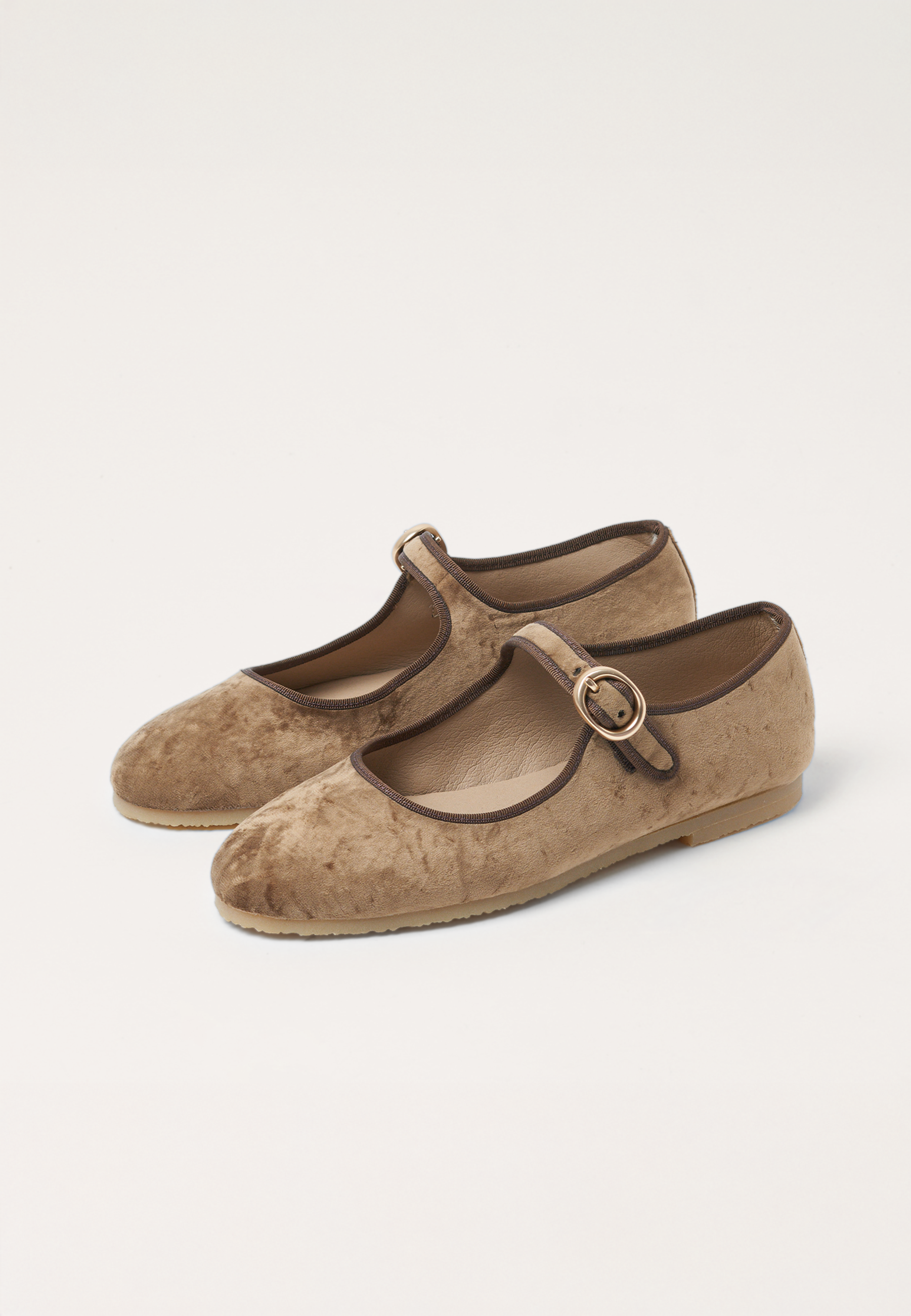 Ballerines - Daim vegan blanc