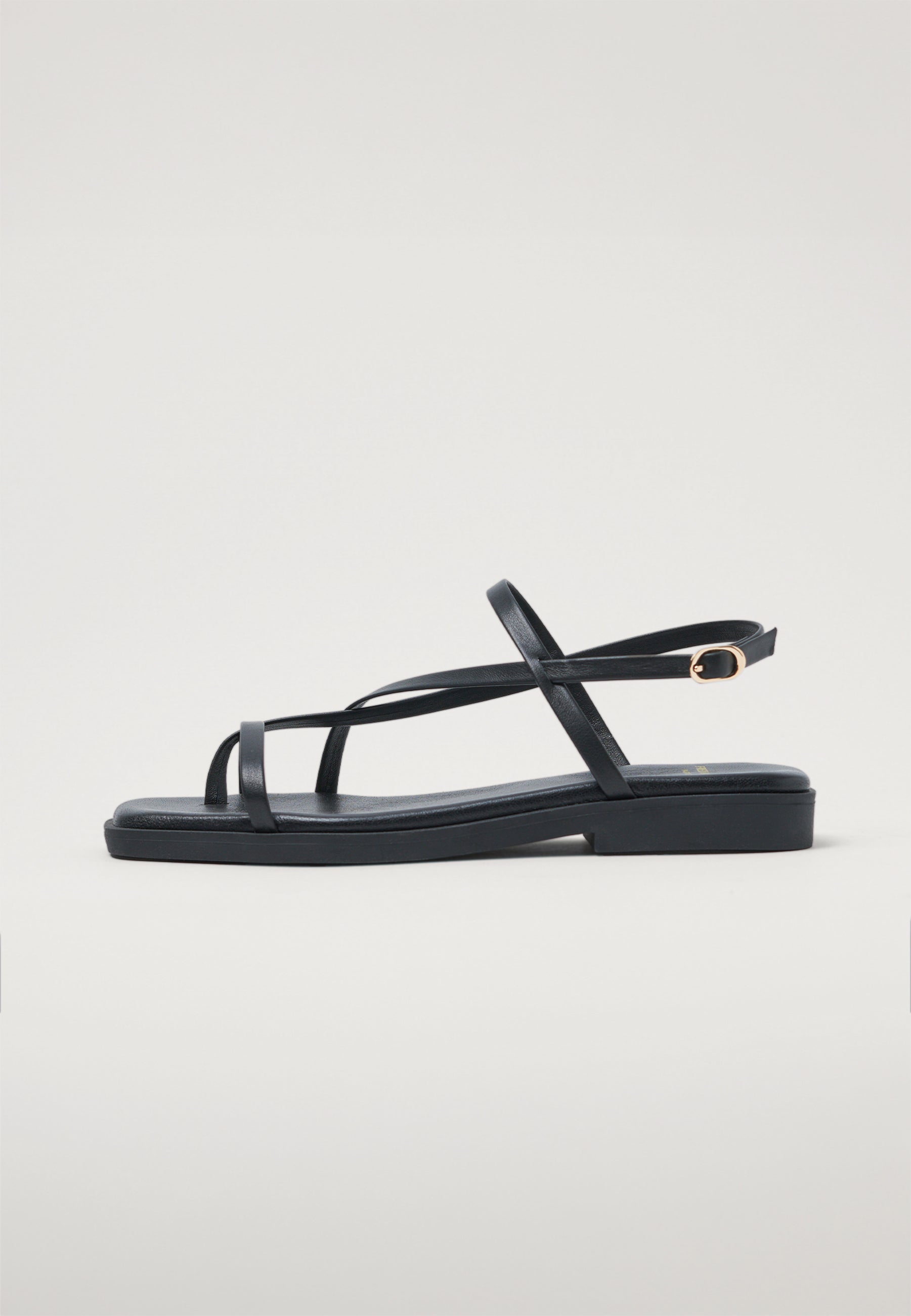 Strappy Sandals - Black Leather