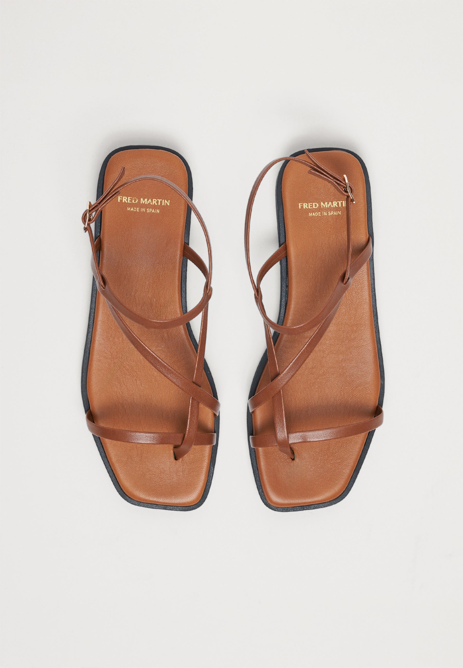 Strappy Sandals - Camel Leather