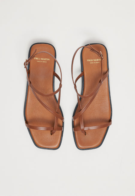Strappy Sandals - Camel Leather