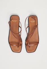 Strappy Sandals - Camel Leather