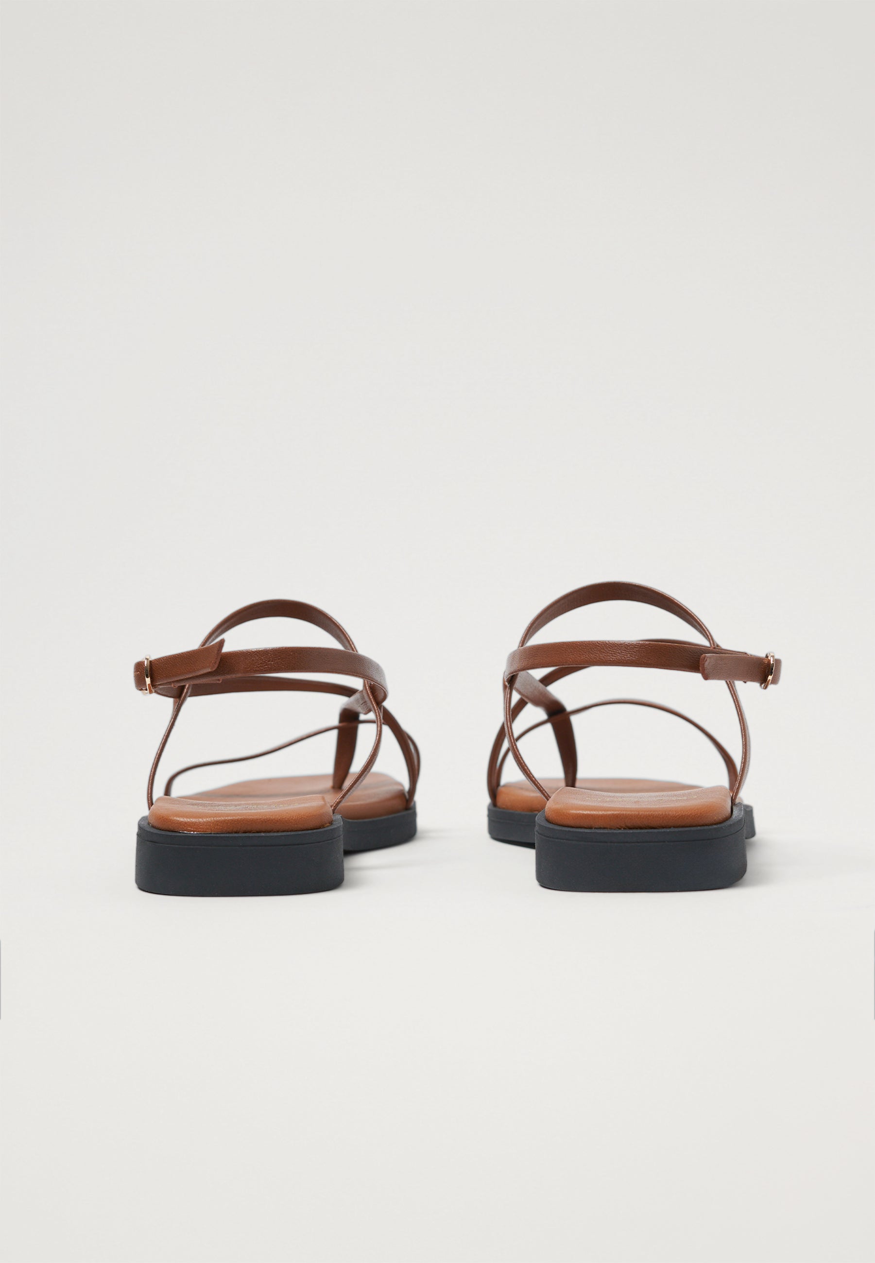 Strappy Sandals - Camel Leather