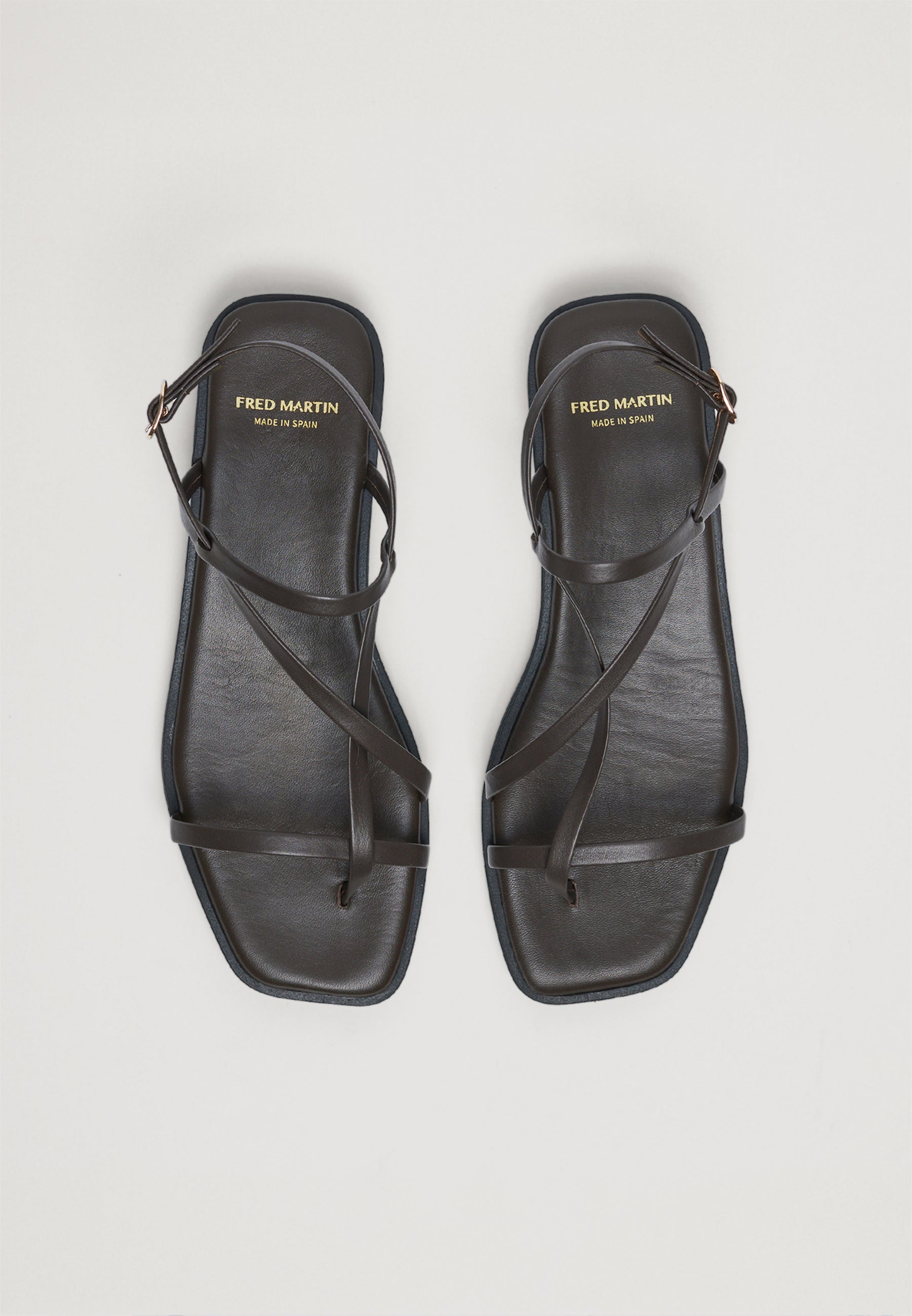 Strappy Sandals - Chocolate Leather