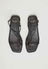 Strappy Sandals - Chocolate Leather