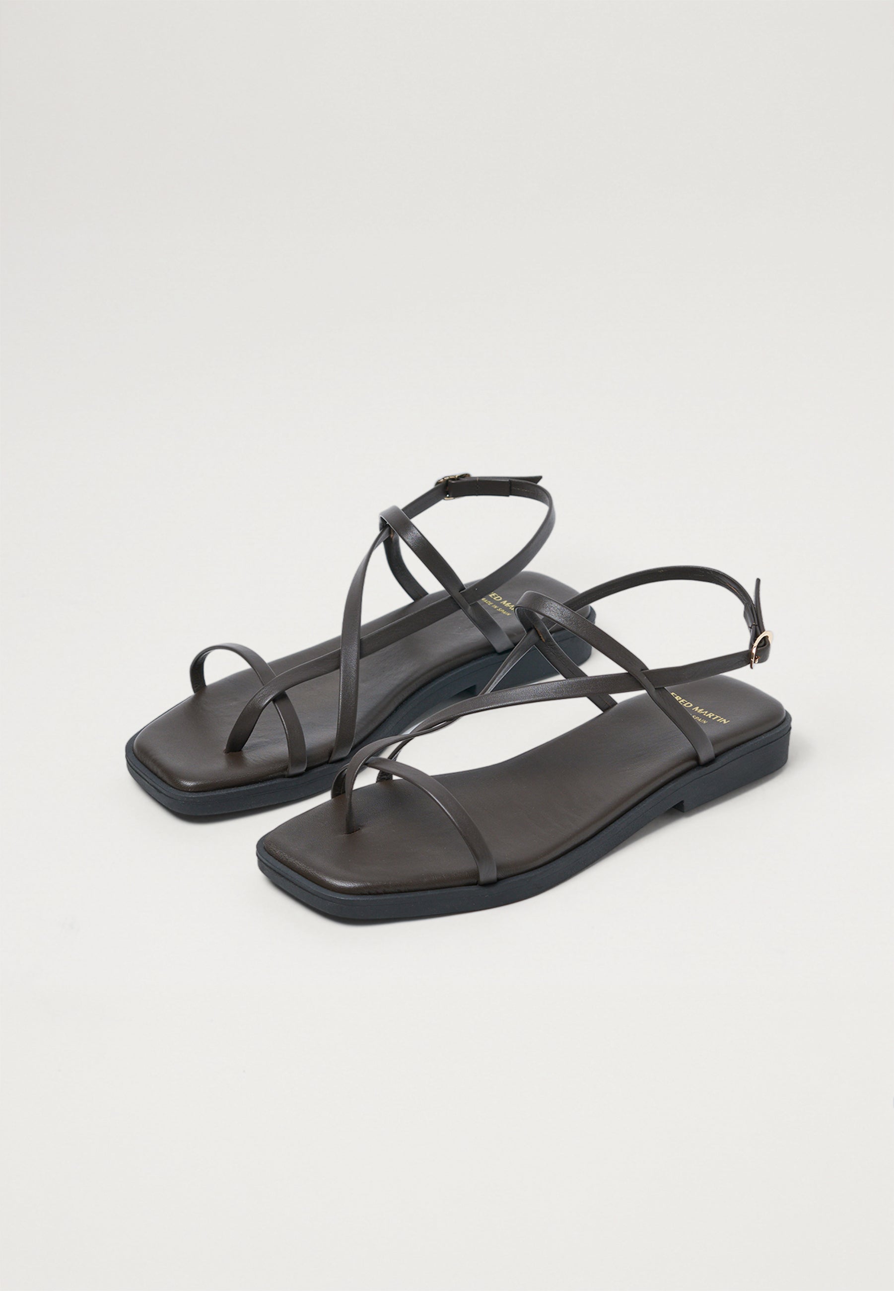 Strappy Sandals - Chocolate Leather