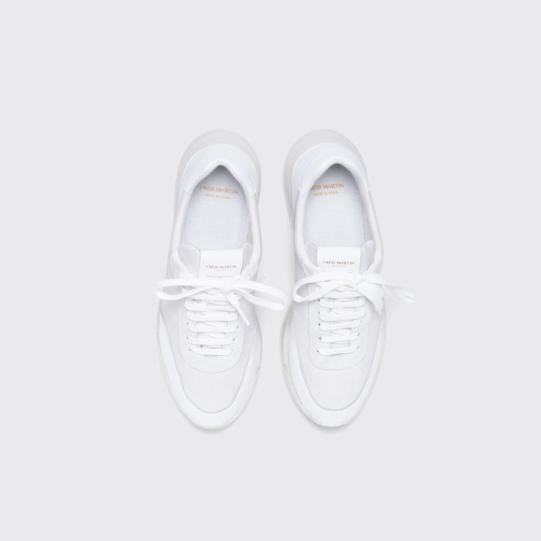 Sneakers – Pure White Leather - Fred Martin Collection EUR