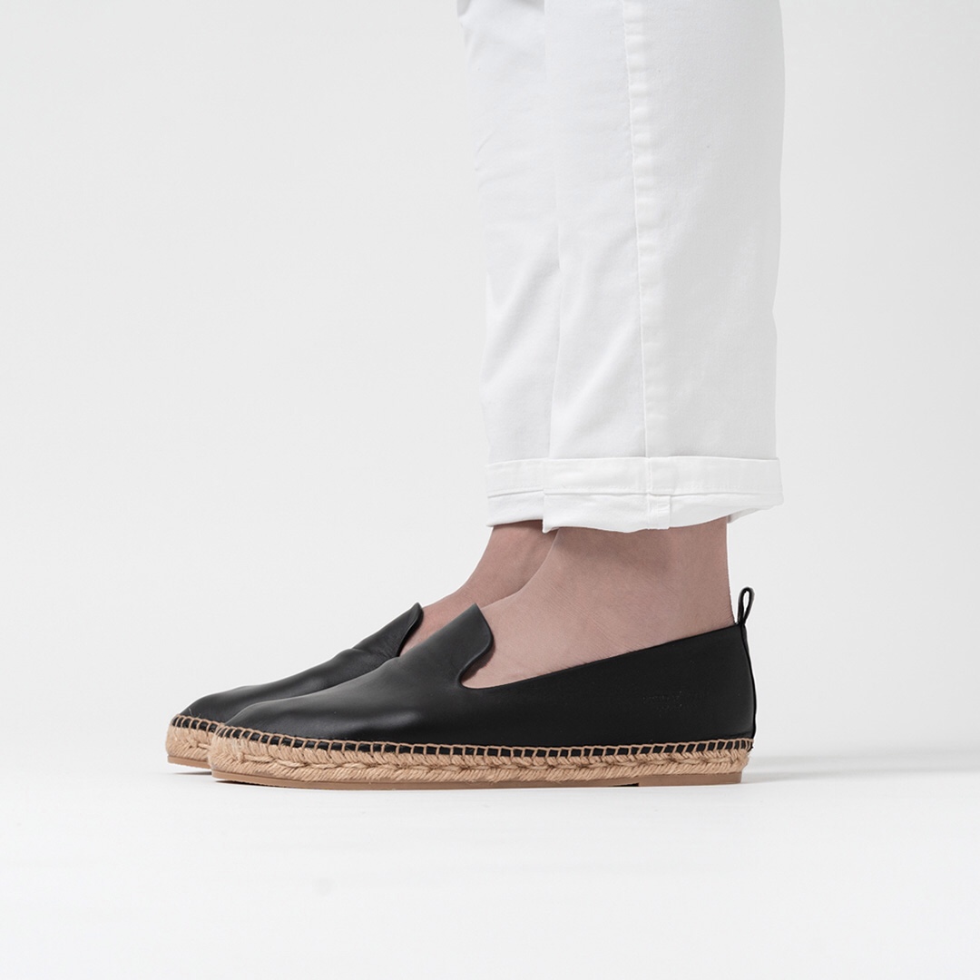 Slippers - Black Leather - Fred Martin Collection EUR