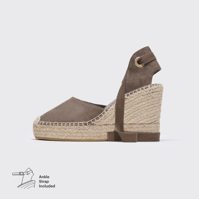 espadrilles wedges taupe women fred martin 1